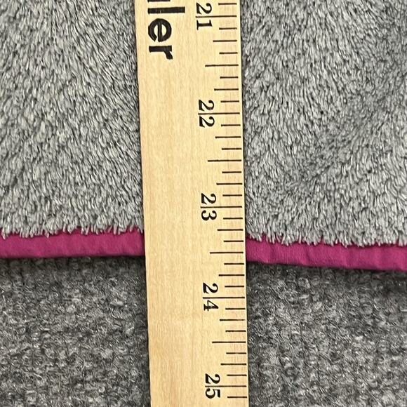 Patagonia Sweater Womens Small Gray Pink Fleece Quarter Zip Pullover Pocket - Picture 11 of 11